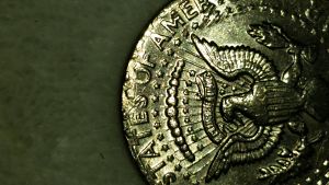 1971-Kennedy-Half-With-Reminents-Of-Another-Coin-On-The-Rim.